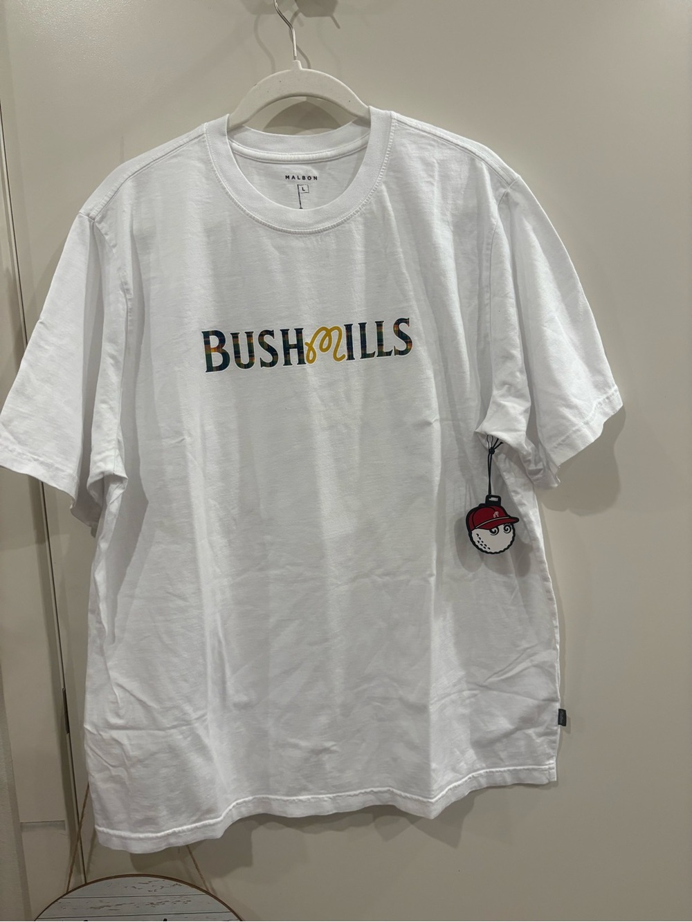 Malbon Bushmills White Logo Short  NWT and limited collaboration